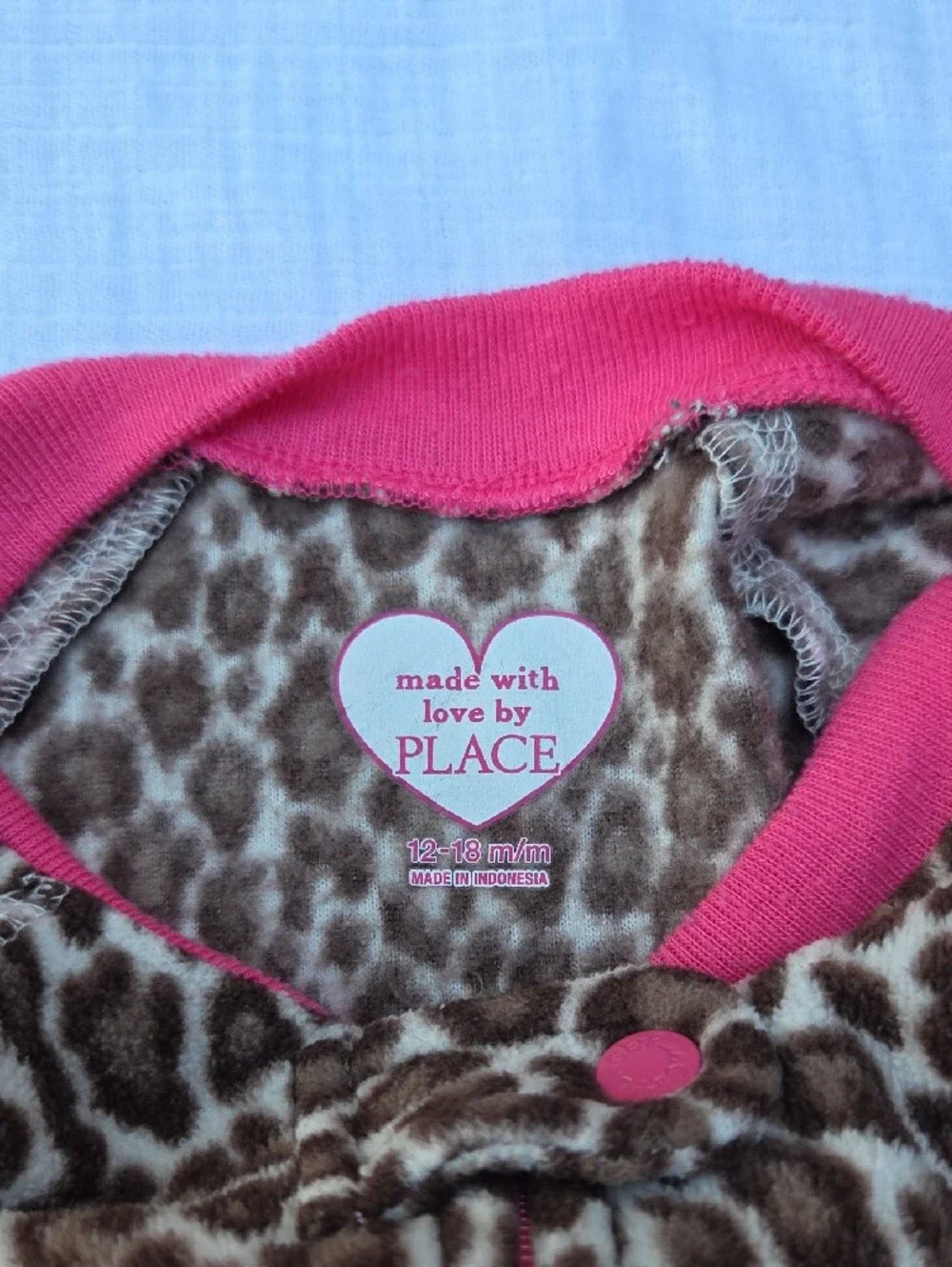 Place Girls' Neon Coral & Pink Striped and Leopard Print One-Pieces